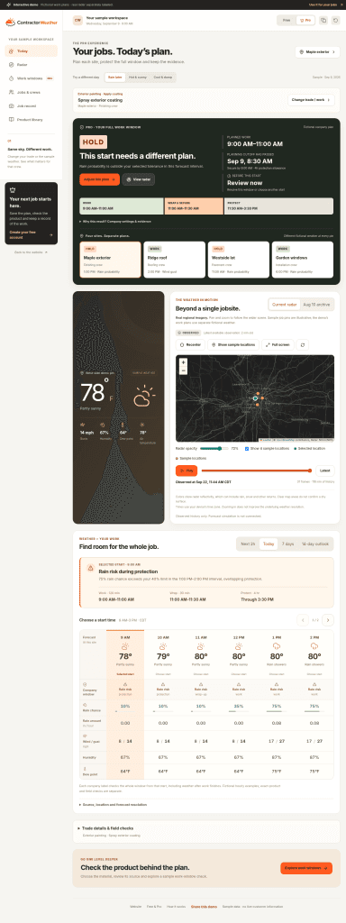 ContractorWeather radar screen
